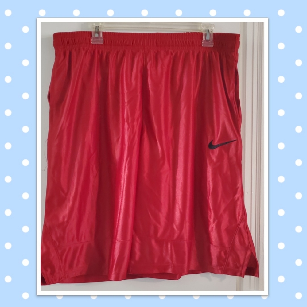 Nike Dri-Fit Shiny Red Basketball Shorts